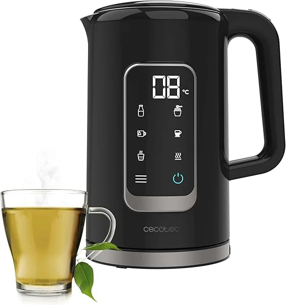 Cecotec 1.7-Liter Electric Kettle with Thermosense 500 Touch Scre…