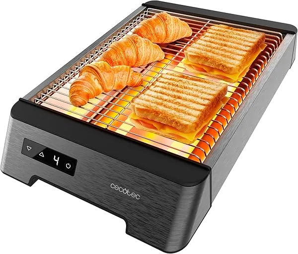 Cecotec Horizontale broodrooster - Plat broodrooster 3 aanraakwee…