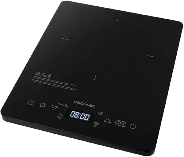 Cecotec Inductiekookplaat Full Crystal 2000 W, Touch Control, Sti…