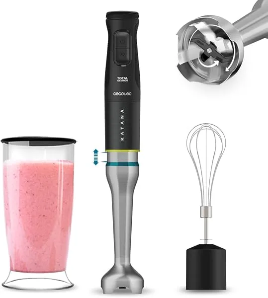 Cecotec Katana 15 TotalDestroy Cream B staafmixer, 1500 W, 21 sne…
