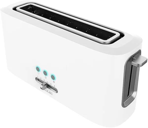 Cecotec kunststof broodrooster Toast&Taste 10000 Extra White met …