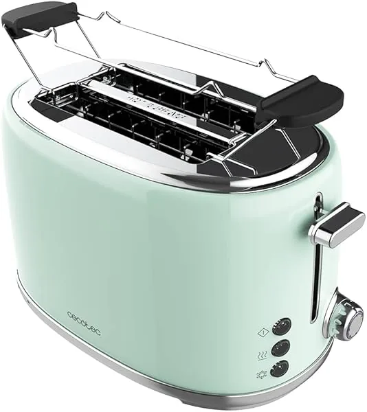Cecotec Toast&Taste 1000 Retro Double Green Broodrooster, 2 snede…