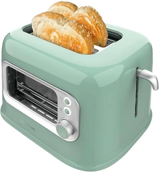 Cecotec Verticale Broodrooster met 2 Brede Gleuven en RetroVision…