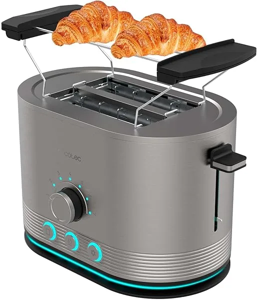 Cecotec Verticale broodrooster van roestvrij staal met dubbele ko…